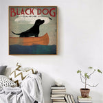 tableau affiche d’un chien noir