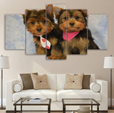 tableau deux petits chiens