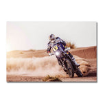 tableau moto cross sur la terre