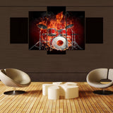 tableau d’une batterie en feu