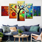 tableau abstrait arbre et boule