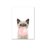 tableau chat bulle rose