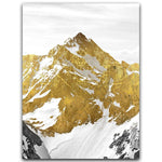 tableau montagne sommet jaune