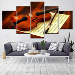 tableau violon et sa partition