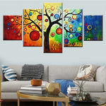 tableau abstrait arbre et boule