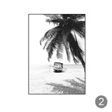 tableau photo noir et blanc tropicale