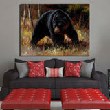 tableau d’un ours noir impressionnant