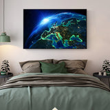 tableau espace continent vert