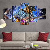 tableau guitariste abstrait en concert