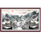 tableau dessin pleins de montagnes
