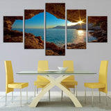 tableau grotte sur la mer