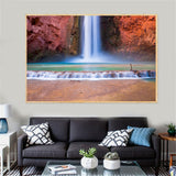 tableau chute d’eau dans la jungle