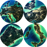 tableau espace continent vert