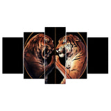 tableau tigres en forme de coeur