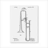 tableau affiche trompette bleue