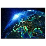 tableau espace continent vert