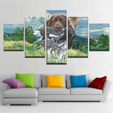 tableau photo husky noir