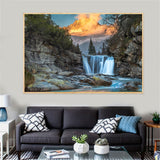 tableau chute d’eau dans la jungle