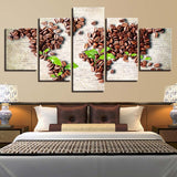 Tableau carte du monde pays fève de cacao | La maison des tableaux