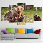 tableau photo d’une famille d’ours
