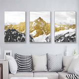 tableau montagne sommet jaune