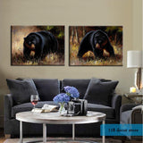 tableau d’un ours noir impressionnant