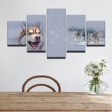 tableau photo husky noir