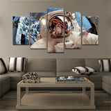 The American Astronauts in Space Poster Canvas Printed 5 