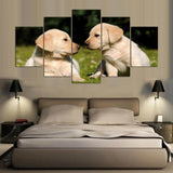 tableau de deux bébés labrador