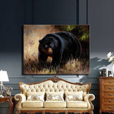 tableau d’un ours noir impressionnant