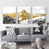 tableau montagne sommet jaune