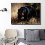 tableau d’un ours noir impressionnant