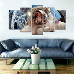 The American Astronauts in Space Poster Canvas Printed 5 