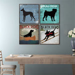 tableau affiche d’un chien noir