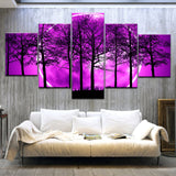 Tableau arbre ciel rose