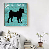 tableau affiche d’un chien noir