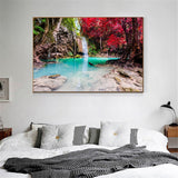 tableau chute d’eau dans la jungle