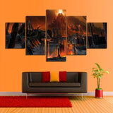 Tableau monde squelettique orangé