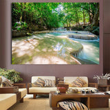tableau rivière dans la jungle