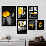 tableau vinyle noir et blanc