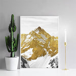 tableau montagne sommet jaune