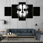tableau tête blanche flippante