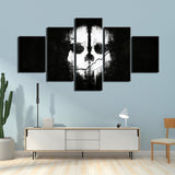 tableau visage blanc peur