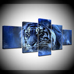 tableau tigre bleu