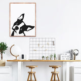 tableau terrier sur fond blanc