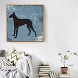 tableau affiche d’un chien noir