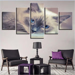 tableau chat lunette fond violet