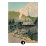 tableau maisons en bois japonaises