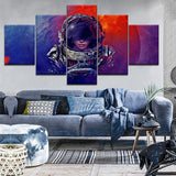 peinture espace femme astronaute