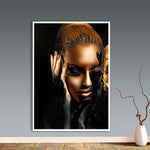 tableau peinture cheveux femme